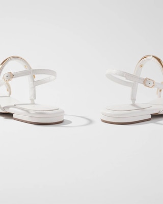 Black and white sandals flat on sale